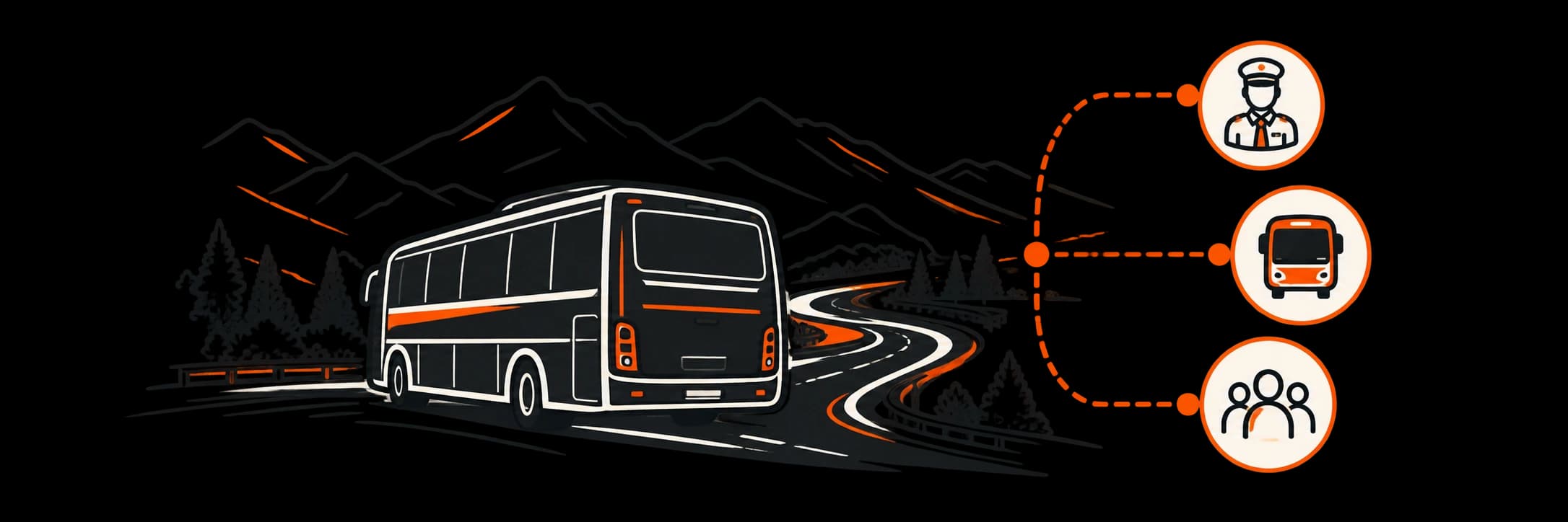 Shuvmarg role diagram connecting bus operators, platform and passengers